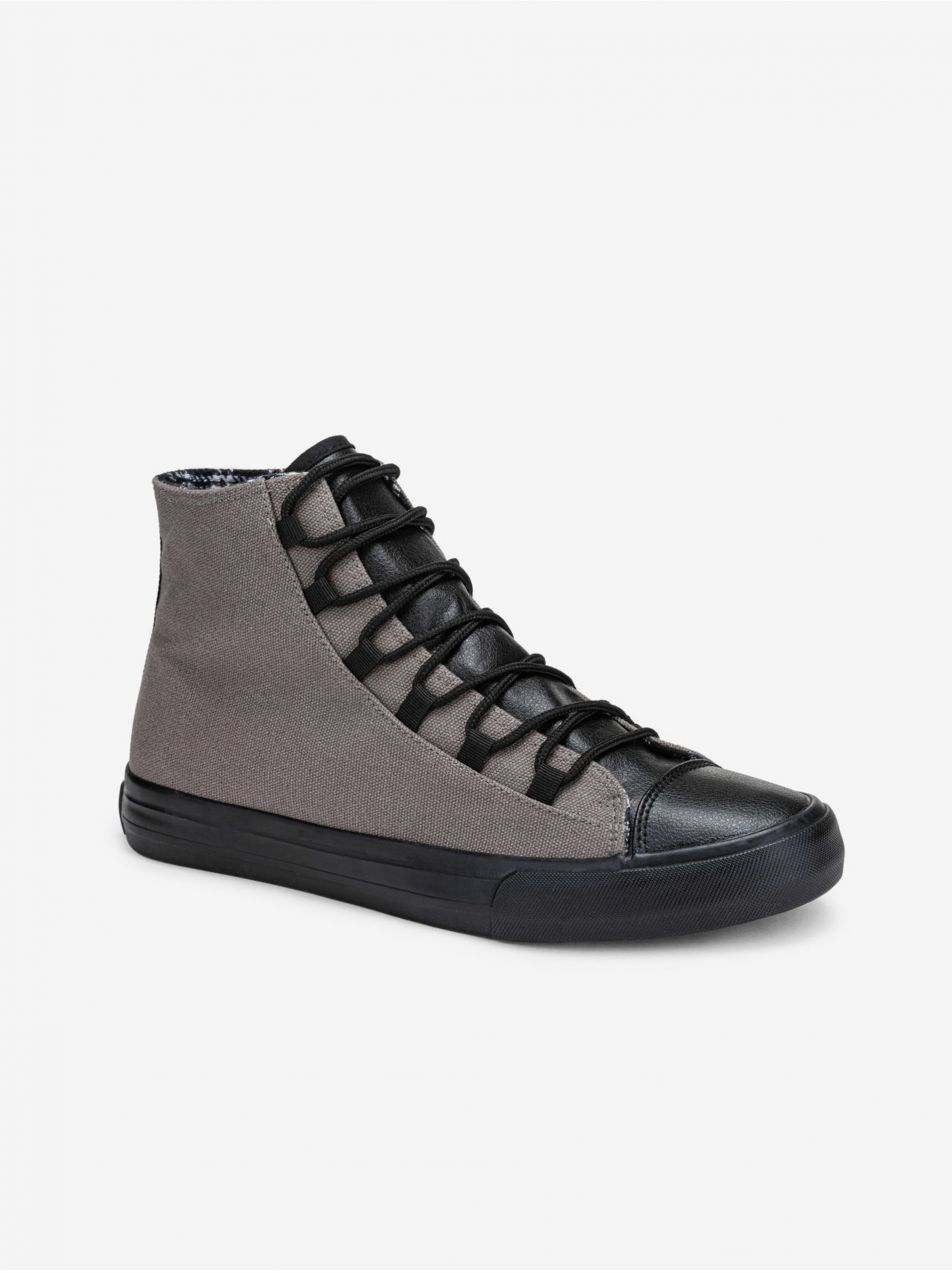 Čierno-šedé pánske sneakers topánky Ombre Clothing T378