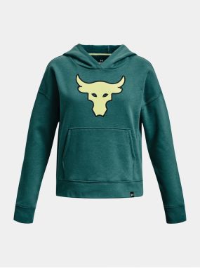 Zelená dievčenská mikina Under Armour Project Rock Brhma Bull Fleece HD