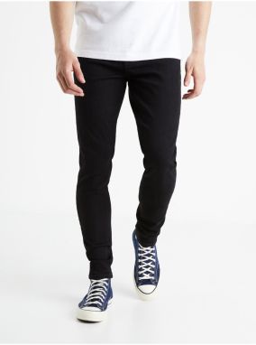 Čierne pánske skinny fit džínsy Celio Foskinny1