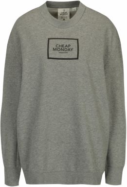 Sivá dámska voľná mikina s potlačou Cheap Monday