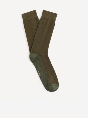 Khaki pánske ponožky Celio Fisomel