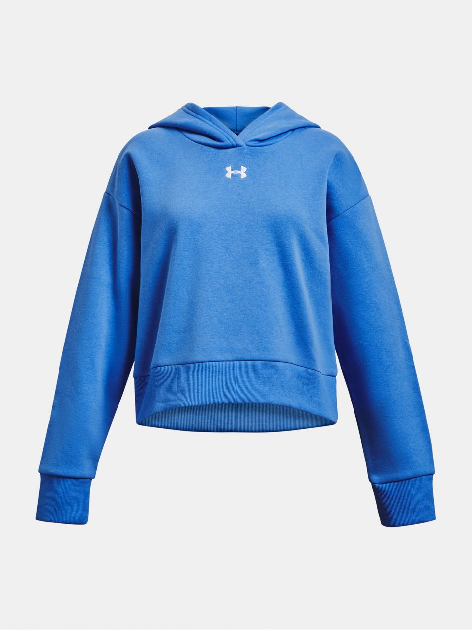 Modrá mikina Under Armour UA Rival Fleece Crop Hoodie