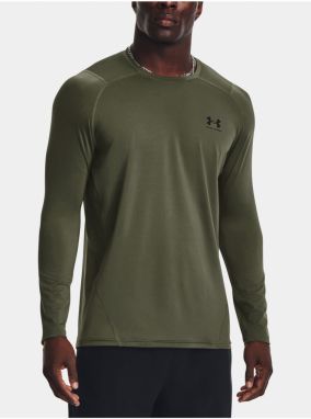 Kaki športové tričko Under Armour UA HG Armour Fitted LS