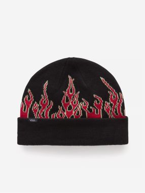 Čierno-červená chlapčenská čiapka VANS Up in Flames Beanie