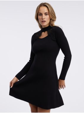 Čierne dámske úpletové šaty ORSAY