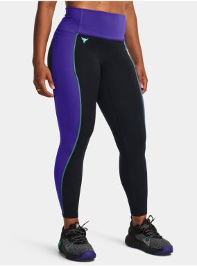 Fialovo-čierne športové legíny Under Armour Pjt Rck LG Clrblck Ankl Lg