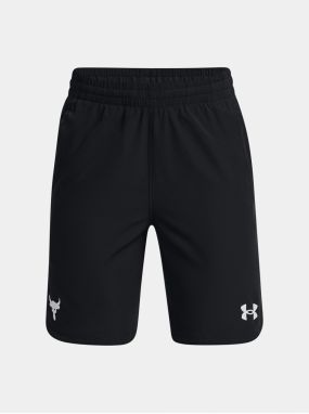 Čierne chlapčenské šortky Under Armour UA Pjt Rock Woven Shorts