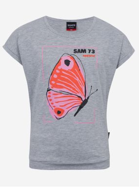 Svetlošedé dievčenské tričko SAM 73 Averie
