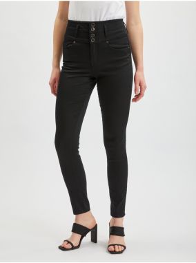 Čierne dámske skinny fit nohavice ORSAY