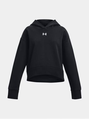 Čierna mikina Under Armour UA Rival Fleece Crop Hoodie