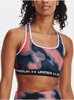 Ružová športová podprsenka Under Armour Crossback Mid Print