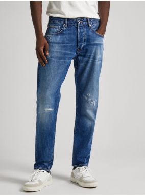 Modré pánske straight fit džínsy Pepe Jeans