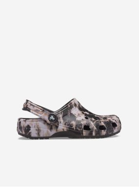 Bielo-čierne unisex papuče Crocs Classic Bleach Dye Clog