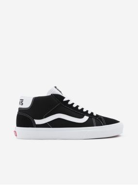 Čierne unisex semišové tenisky VANS Mid Skool