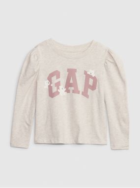 Béžové dievčenské tričko s logom GAP