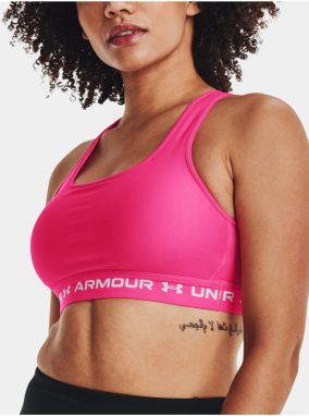 Tmavo ružová športová podprsenka Under Armour UA Crossback Mid Bra