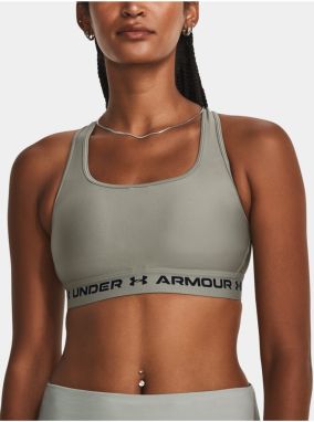 Sivá sportovní podprsenka Under Armour Crossback Mid Bra