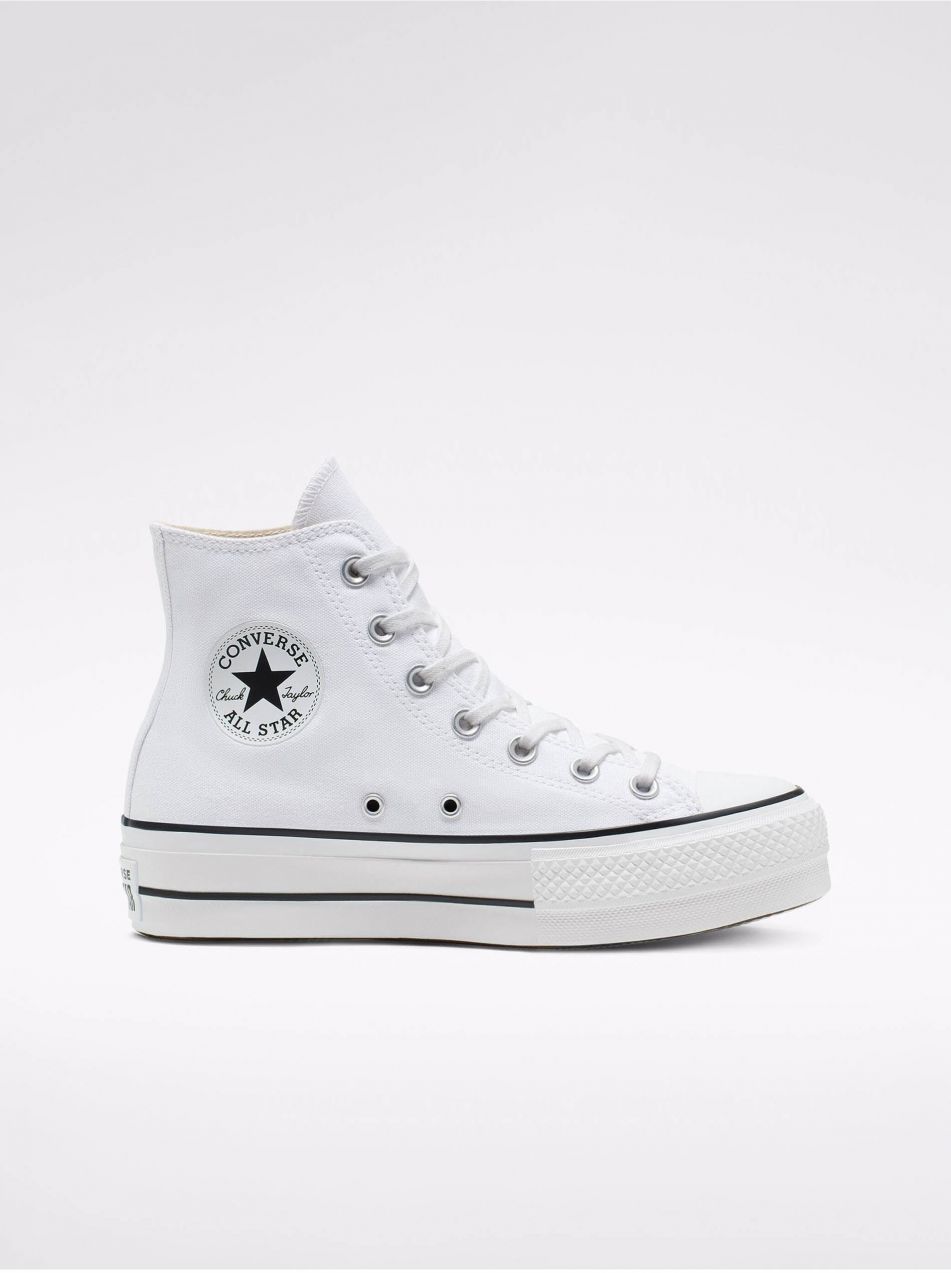 Biele dámske členkové tenisky Converse