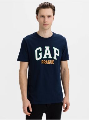 Modré pánske tričko GAP Logo f-prague city