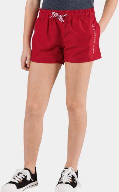 Červené dievčenské šortky s potlačou SAM 73