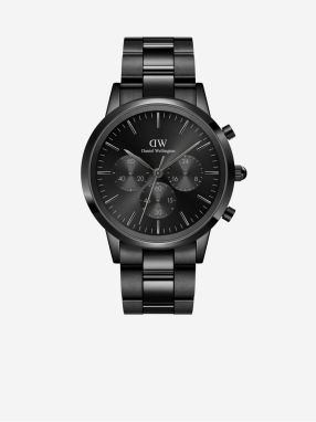 Čierne pánske hodinky Daniel Wellington Iconic DW00100642