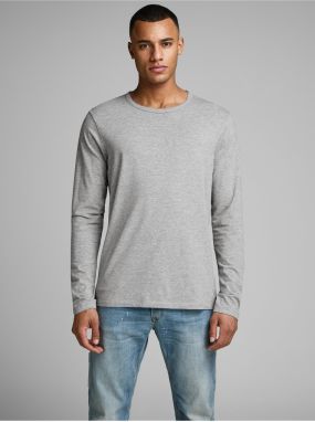 Sivé basic tričko s dlhým rukávom Jack & Jones Basic