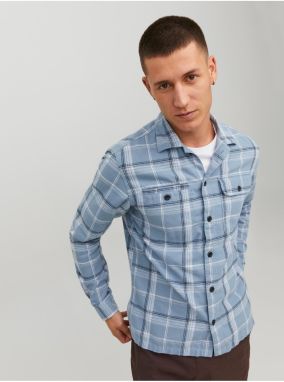 Modrá kockovaná košeľa Jack & Jones Ben