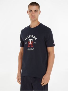 Tričká s krátkym rukávom pre mužov Tommy Hilfiger - tmavomodrá