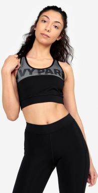 Čierna športová podprsenka so sieťovanými detailmi Ivy Park