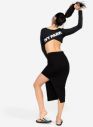 Čierny crop top s potlačou a prekladaným zadným dielom Ivy Park galéria