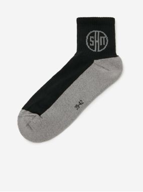Šedo-čierne unisex ponožky SAM 73