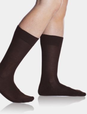 Tmavohnedé pánske ponožky Bellinda BAMBUS COMFORT SOCKS