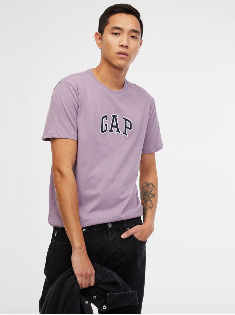 Fialové pánske tričko s logom GAP