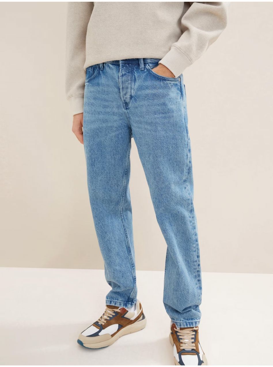 Modré pánske straight fit džínsy Tom Tailor Denim