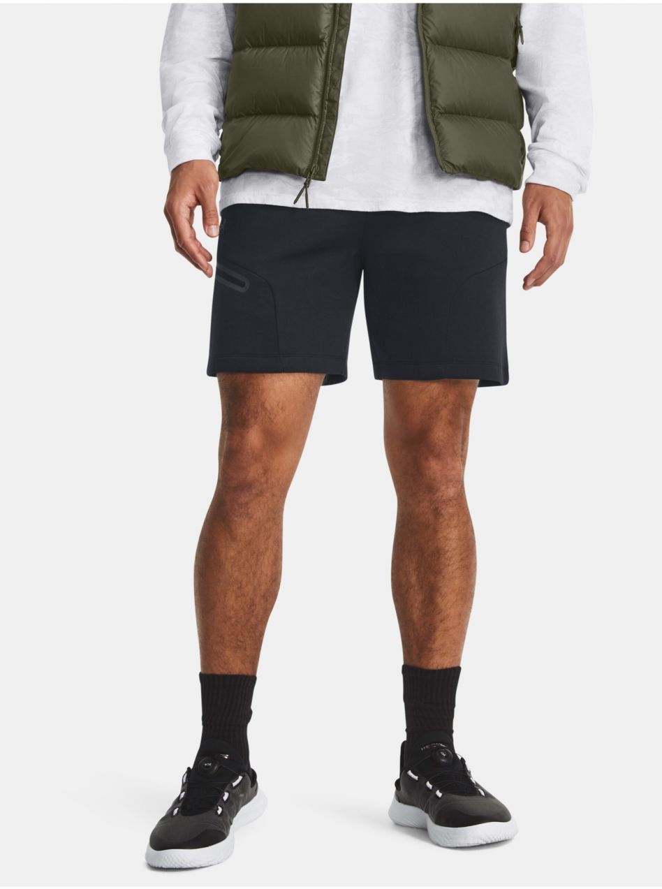 Čierne športové kraťasy Under Armour UA Unstoppable Flc Shorts