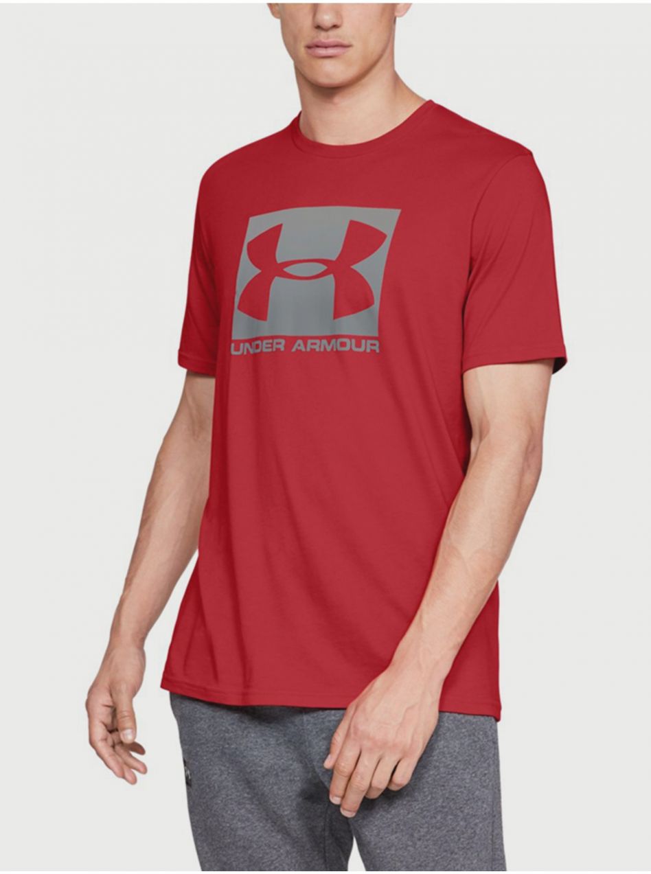Červené tričko Under Armour UA BOXED SPORTSTYLE SS