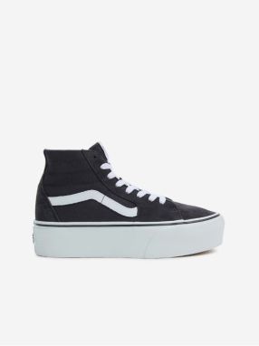 Tmavosivé dámske členkové semišové tenisky VANS UA SK8-Hi Tapered Stackform