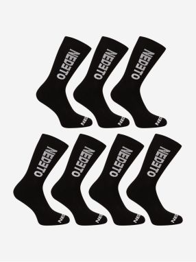 Sada siedmich párov pánskych ponožiek v čiernej farbe Nedeto