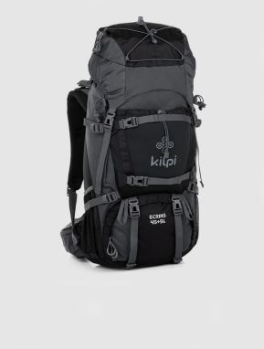 Šedo-čierny unisex športový ruksak Kilpi ECRINS (45+5 l)