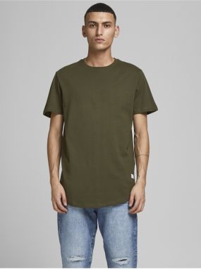 Kaki basic tričko Jack & Jones Noa