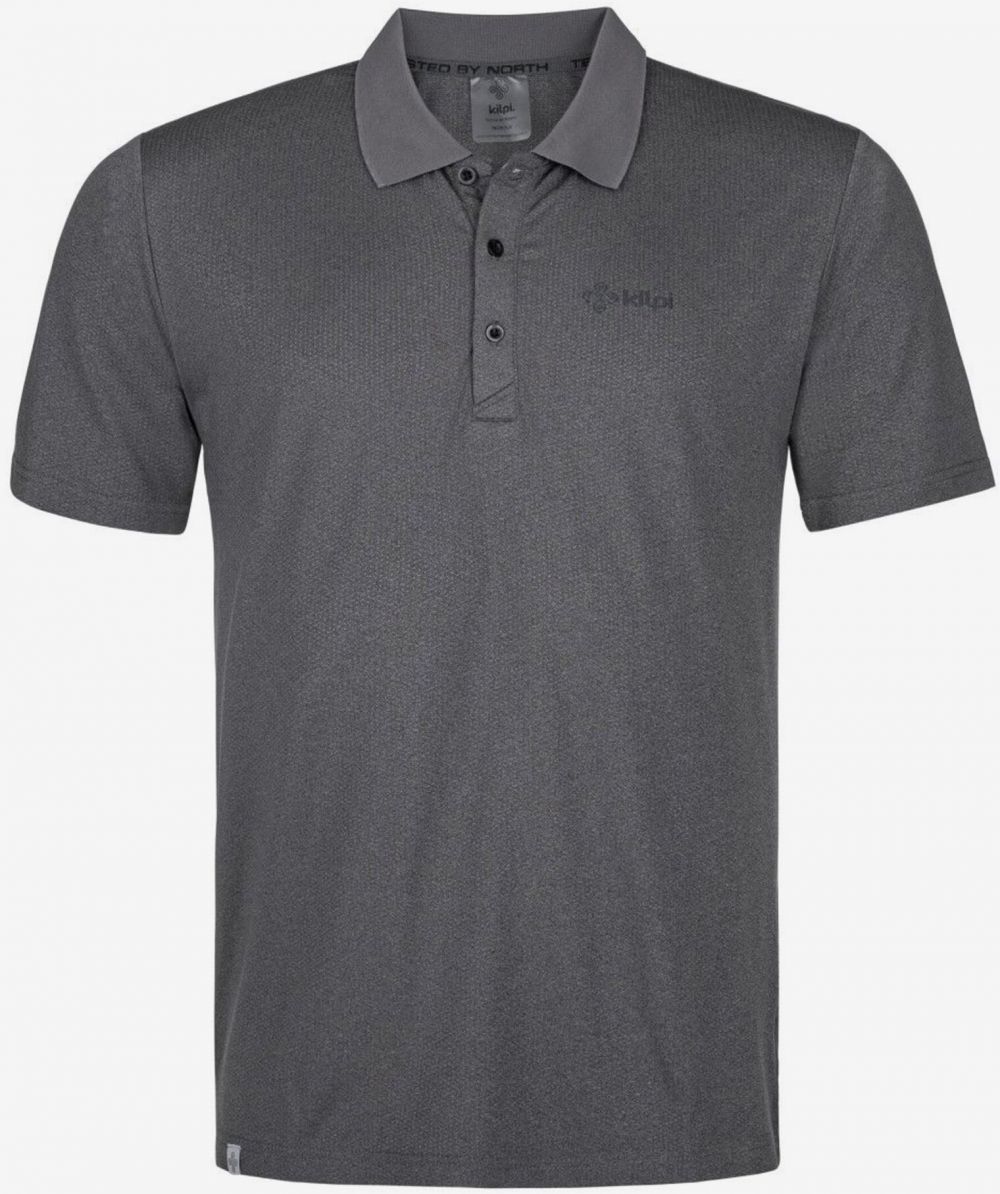 Tmavosivé pánske športové polo tričko Kilpi COLLAR