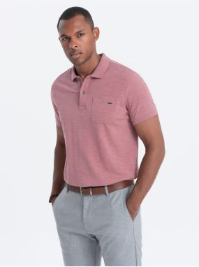 Staroružové pánske polo tričko Ombre Clothing