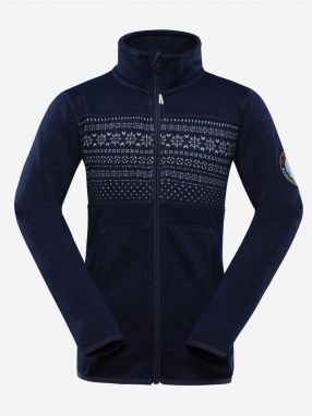 Tmavo modrý detský sveter na zips ALPINE PRE ZEGO