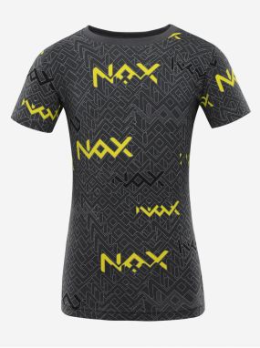 Tmavosivé detské vzorované tričko NAX ERDO