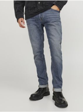 Modré pánske slim fit džínsy Jack & Jones Glenn