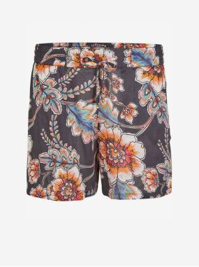 Oranžovo-šedé dámske kvetované šortky O'Neill LW WOVEN SHORTS -MIX ANDMATCH