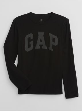 Čierne chlapčenské tričko s logom GAP