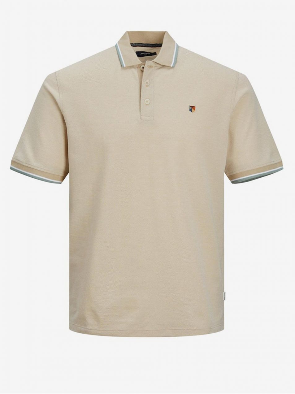Béžové pánske polo tričko Jack & Jones Bluwin