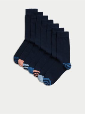 Sada siedmich párov pánskych ponožiek Cool & Fresh™ v tmavomodrej farbe Marks & Spencer