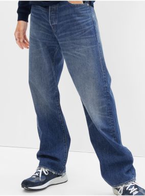 Tmavomodré pánske široké džínsy GAP